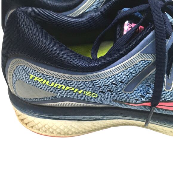 Saucony Triumph ISO 5 Running Shoes Blue Multi Women's 9.5 Sneakers Training - Picture 5 of 11